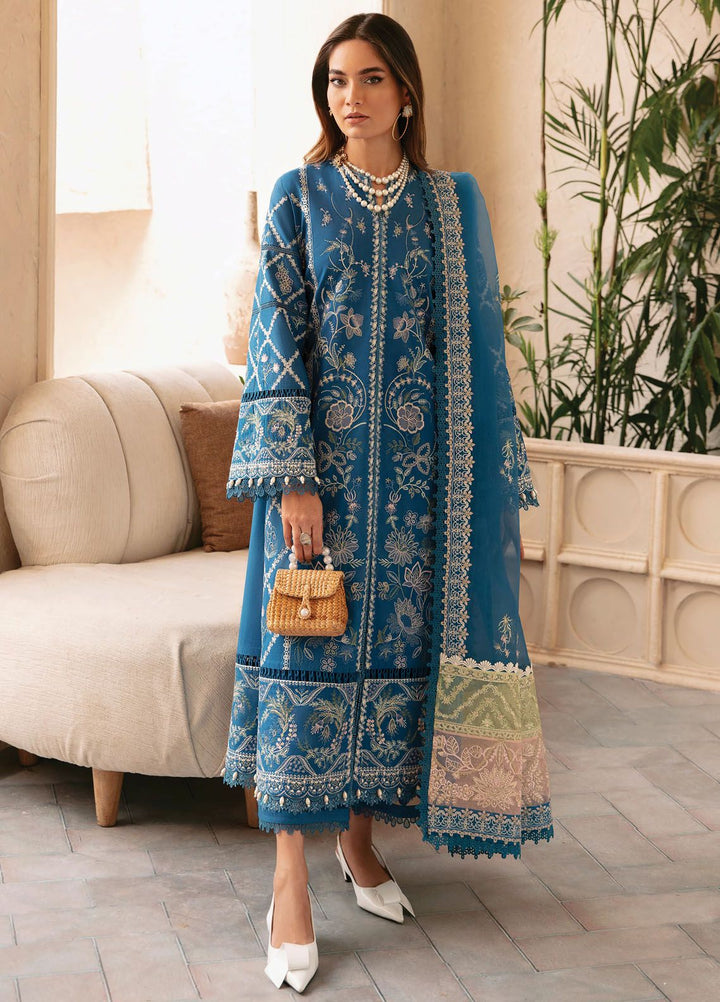 Cascade By Afrozeh Embroidered Lawn Suit Unstitched 3 Piece AF24C AL-24-LUX-V1-06 Amelia - Luxury Summer Collection