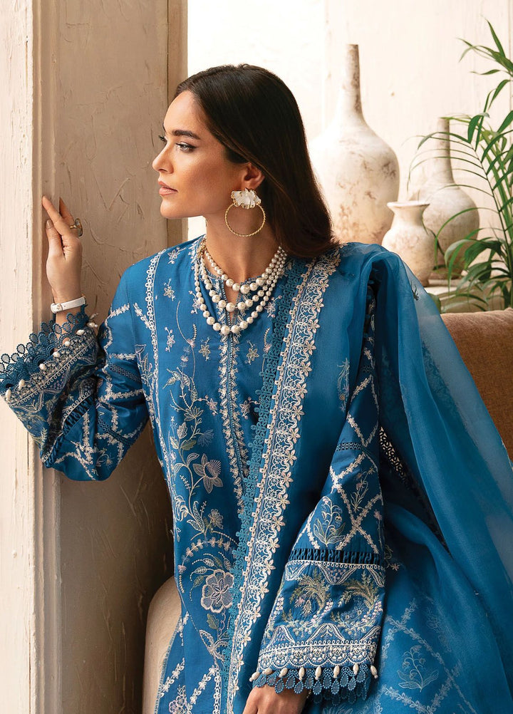 Cascade By Afrozeh Embroidered Lawn Suit Unstitched 3 Piece AF24C AL-24-LUX-V1-06 Amelia - Luxury Summer Collection