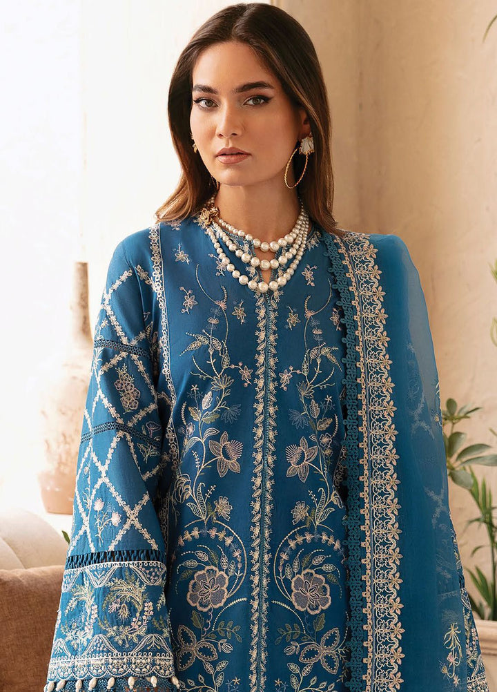 Cascade By Afrozeh Embroidered Lawn Suit Unstitched 3 Piece AF24C AL-24-LUX-V1-06 Amelia - Luxury Summer Collection