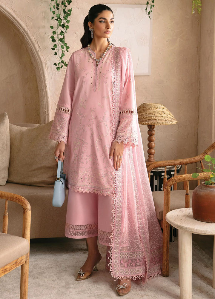Cascade By Afrozeh Embroidered Lawn Suit Unstitched 3 Piece AF24C AL-24-LUX-V1-09 Ella - Luxury Summer Collection