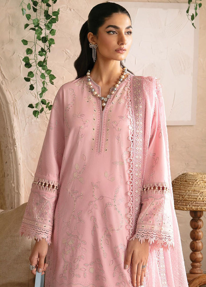 Cascade By Afrozeh Embroidered Lawn Suit Unstitched 3 Piece AF24C AL-24-LUX-V1-09 Ella - Luxury Summer Collection