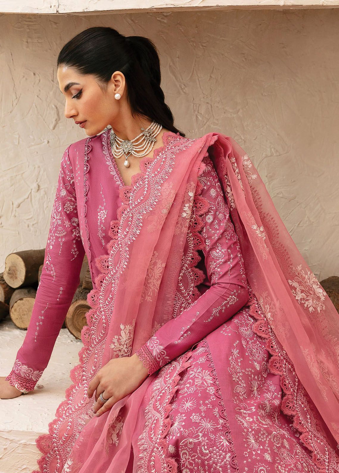 Cascade By Afrozeh Embroidered Lawn Suit Unstitched 3 Piece AF24C AL-24-LUX-V1-10 Aurelia - Luxury Summer Collection