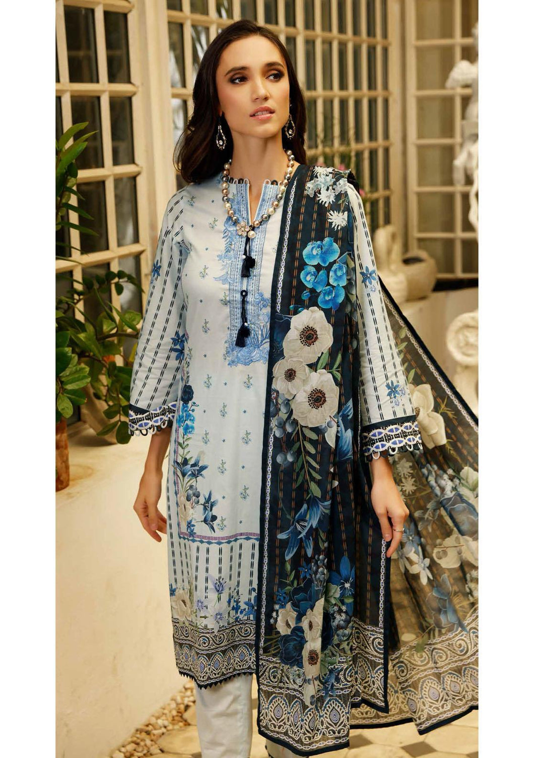 Gul Ahmed Embroidered  Suits Unstitched 3 Piece GA22CM CBE-22013 - Festive Collection