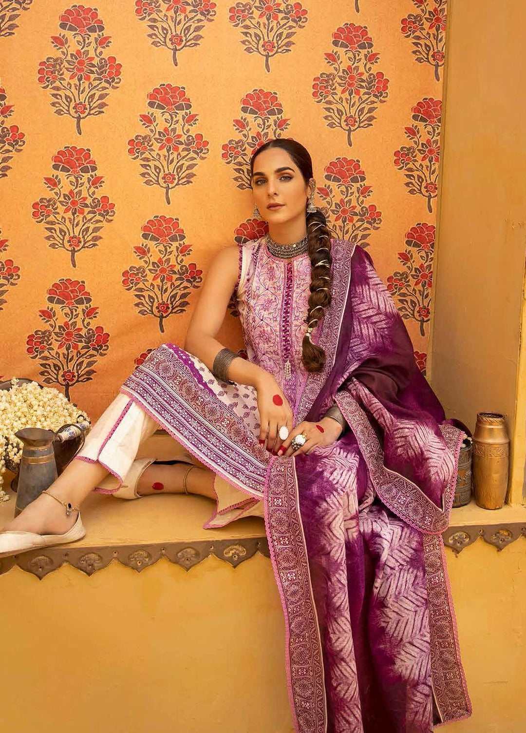 Gul Ahmed Embroidered  Suits Unstitched 3 Piece GA22CM CBE-22014 - Festive Collection
