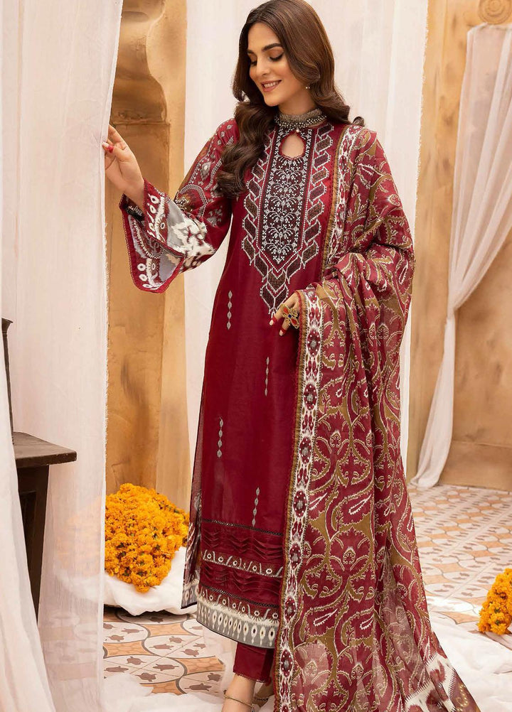 Gul Ahmed Embroidered  Suits Unstitched 3 Piece GA22CM CBE-22016 - Festive Collection