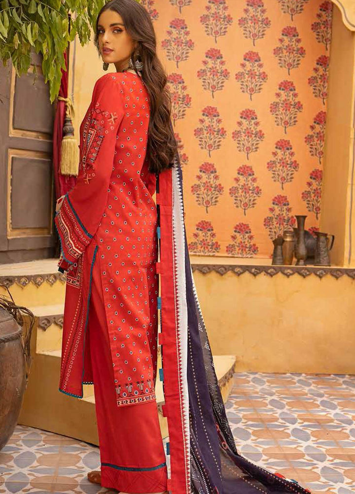 Gul Ahmed Printed  Suits Unstitched 3 Piece GA22CM CBN-22004 - Festive Collection