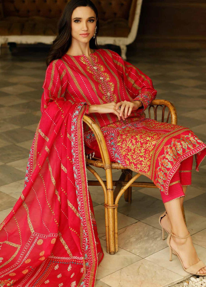 Gul Ahmed Printed  Suits Unstitched 3 Piece GA22CM CBN-22018 - Festive Collection