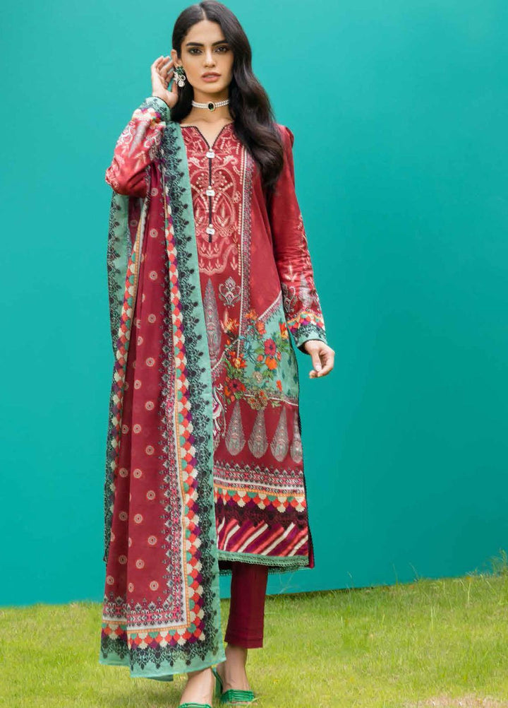 Gul Ahmed Printed  Suits Unstitched 3 Piece GA22CM CBN-22027 - Festive Collection