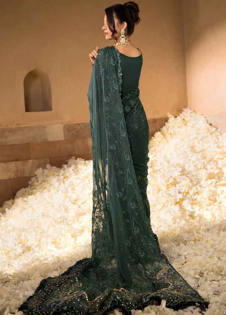 Celebrations by Elaf Embroidered Chiffon Unstitched Saree EF24CF EFH-01 Jahan Ara - Formal Collection