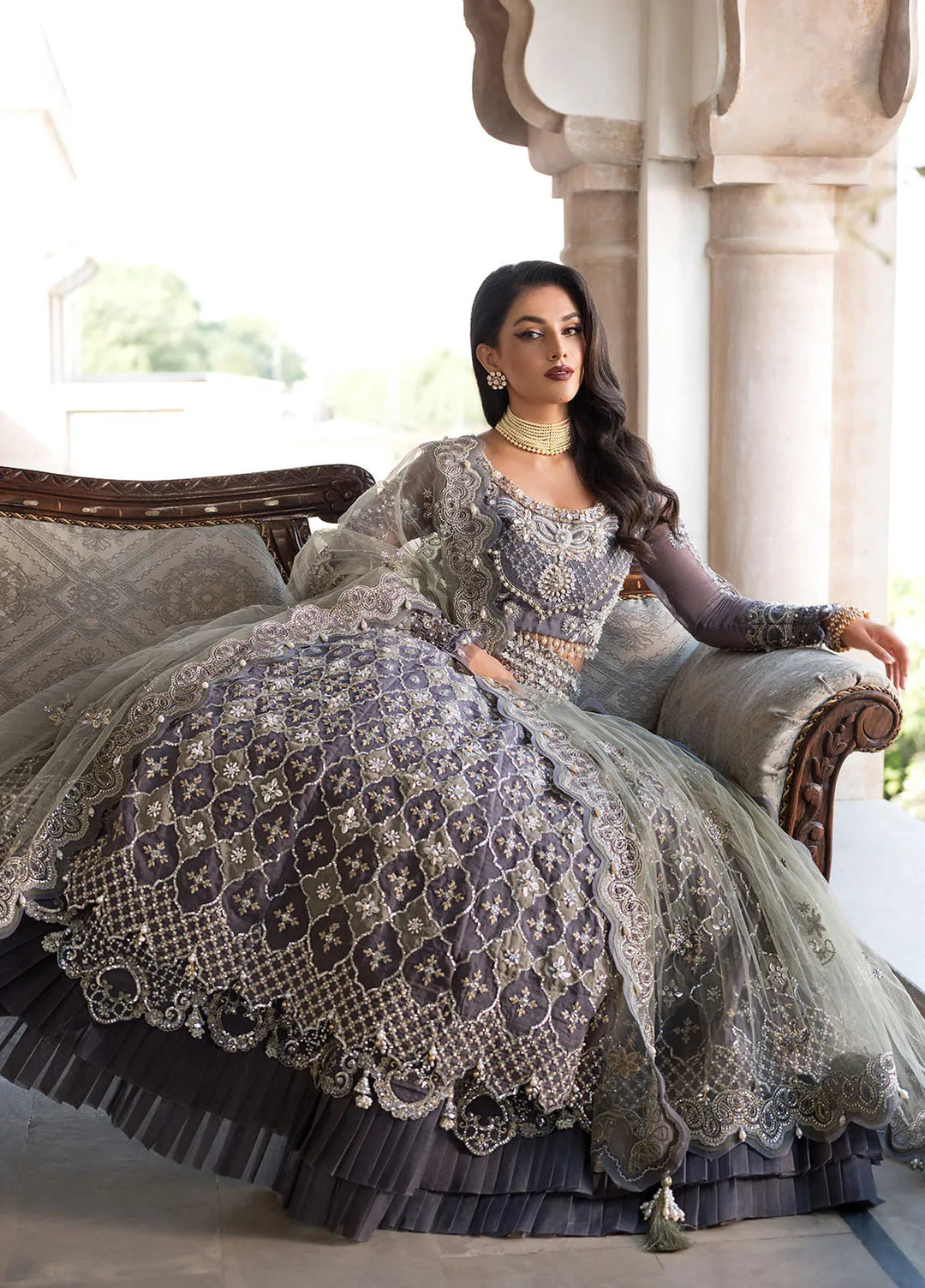 Celebrations by Elaf Embroidered Organza Suit Unstitched 4 Piece Suit EF24CF EFH-02 Nazneen - Formal Collection