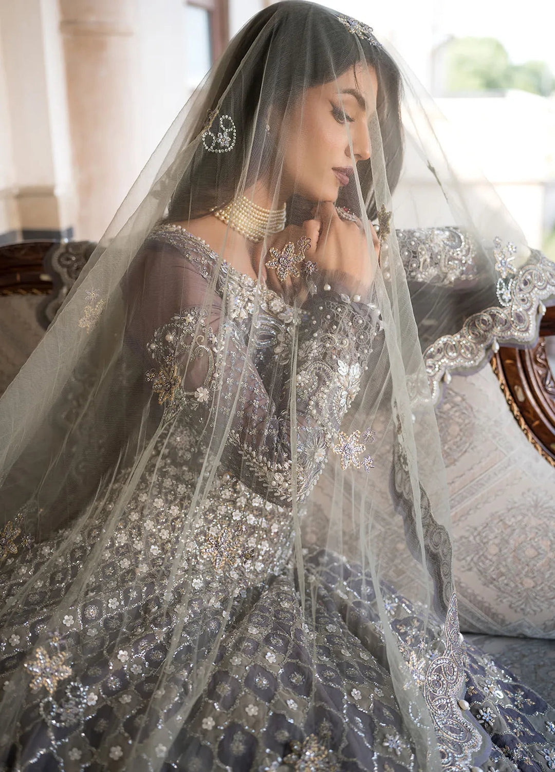 Celebrations by Elaf Embroidered Organza Suit Unstitched 4 Piece Suit EF24CF EFH-02 Nazneen - Formal Collection