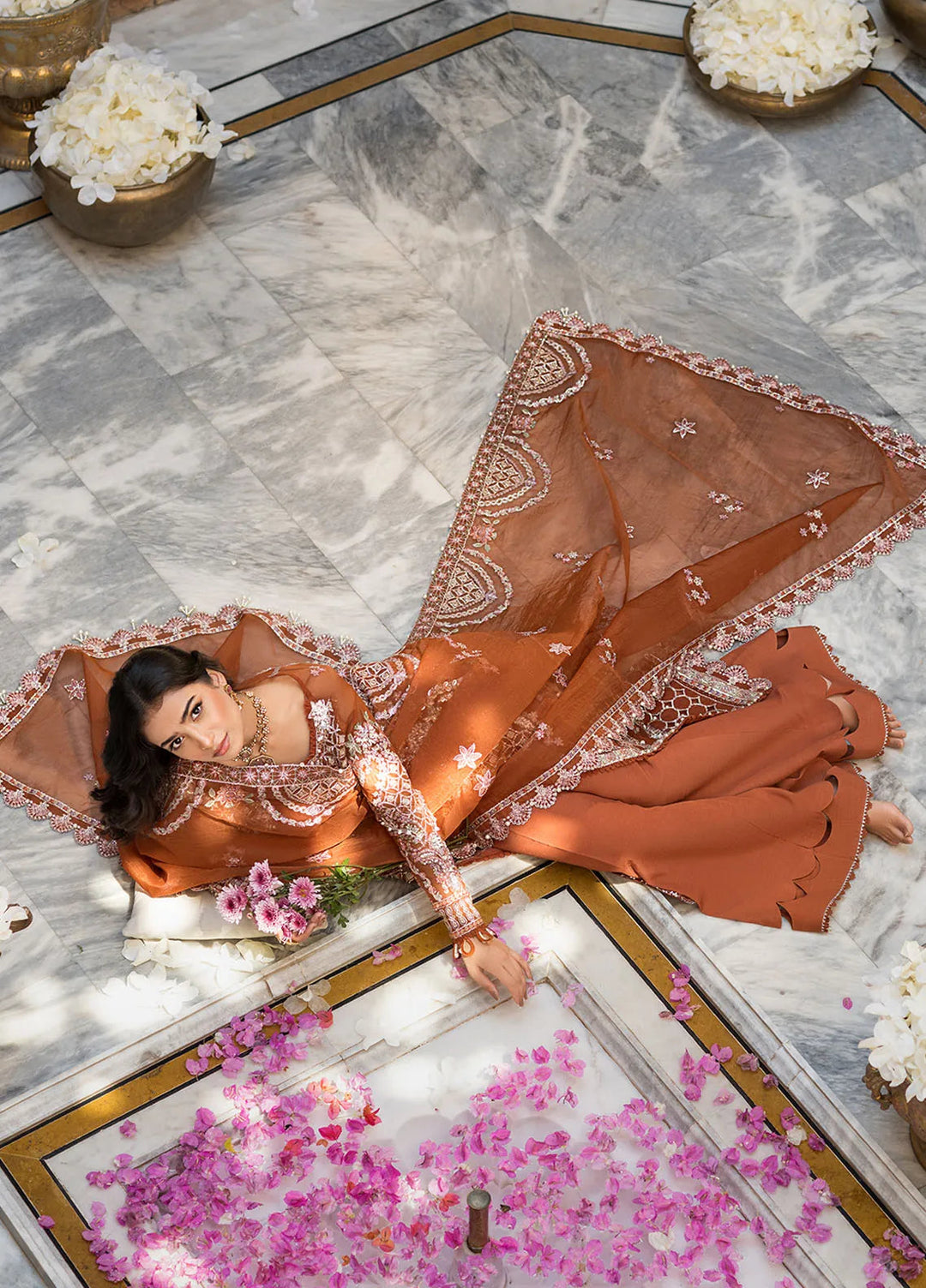 Celebrations by Elaf Embroidered Organza Suit Unstitched 4 Piece Suit EF24CF EFH-03 Shahana - Formal Collection