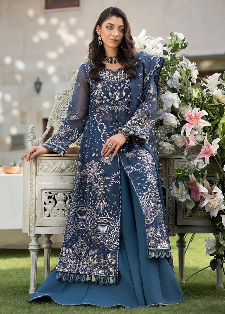 Celebrations by Elaf Embroidered Organza Suit Unstitched 4 Piece Suit EF24CF EFH-04 Falak - Formal Collection