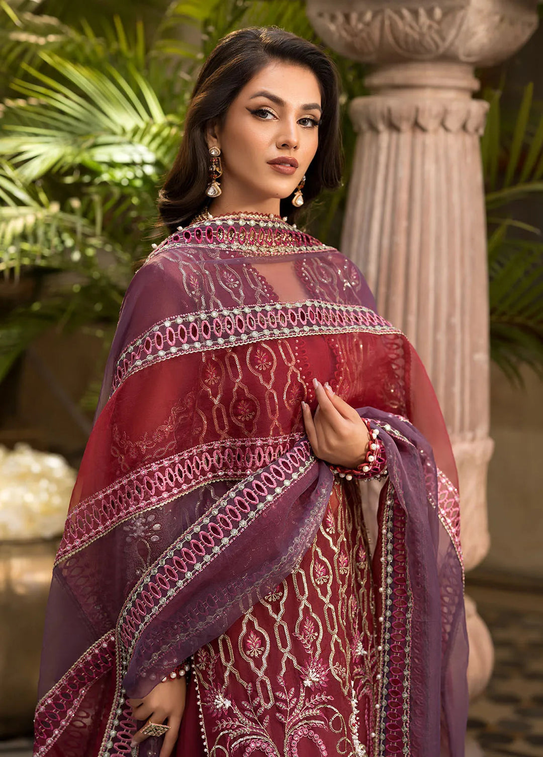 Celebrations by Elaf Embroidered Organza Suit Unstitched 4 Piece Suit EF24CF EFH-06 Ghazal - Formal Collection