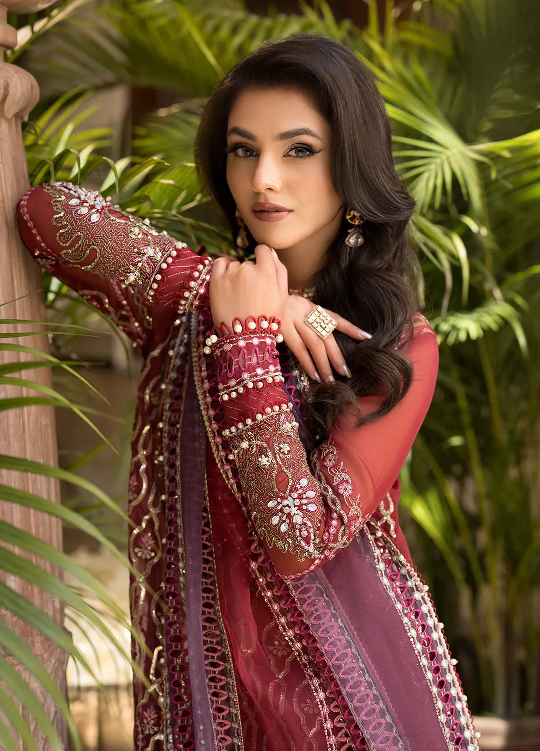 Celebrations by Elaf Embroidered Organza Suit Unstitched 4 Piece Suit EF24CF EFH-06 Ghazal - Formal Collection