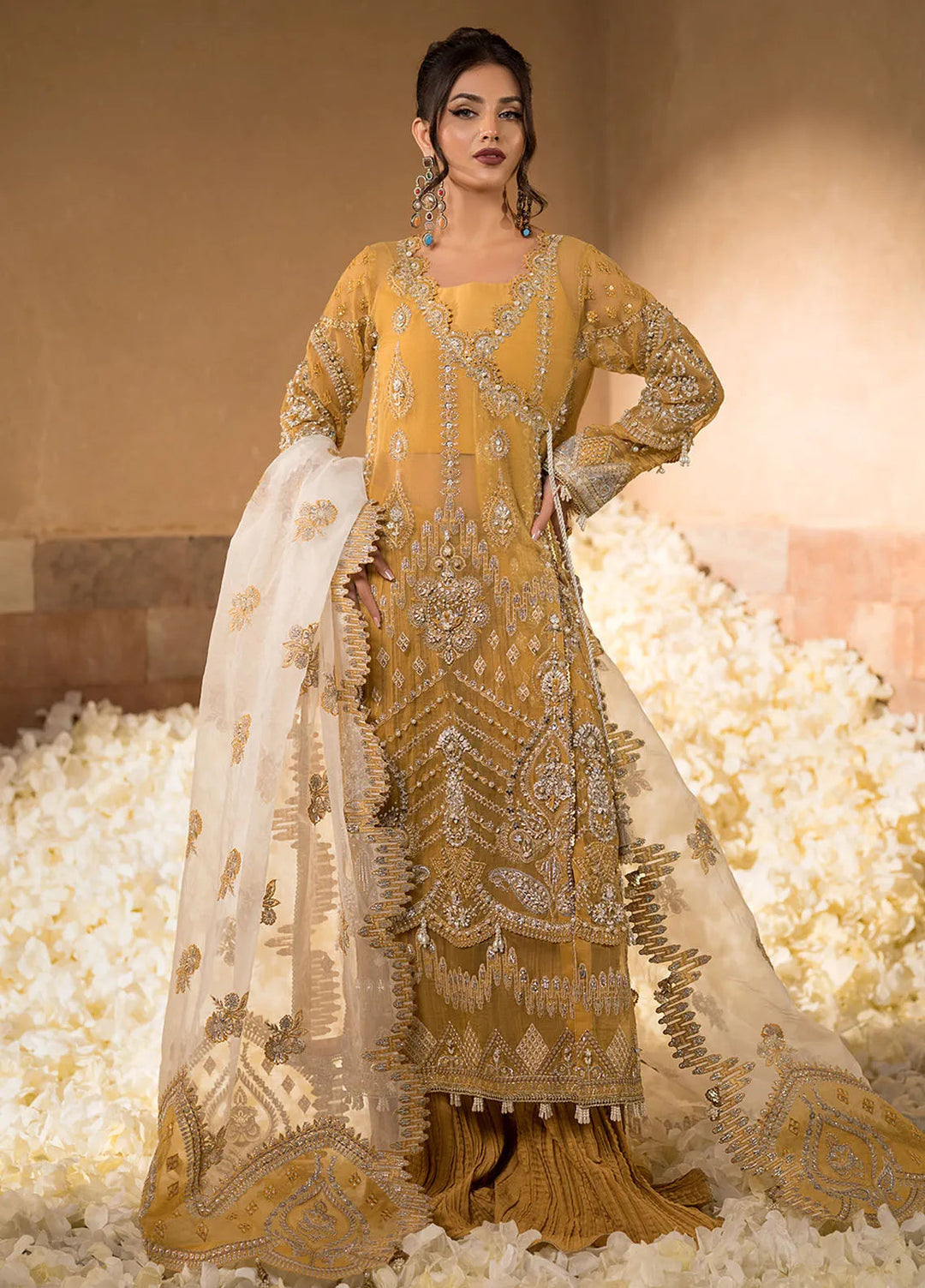 Celebrations by Elaf Embroidered Organza Suit Unstitched 4 Piece Suit EF24CF EFH-07 Sahar - Formal Collection