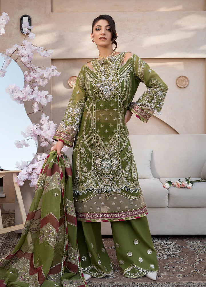 Celebrations by Elaf Embroidered Organza Suit Unstitched 4 Piece Suit EF24CF EFH-08 Parwaana - Formal Collection