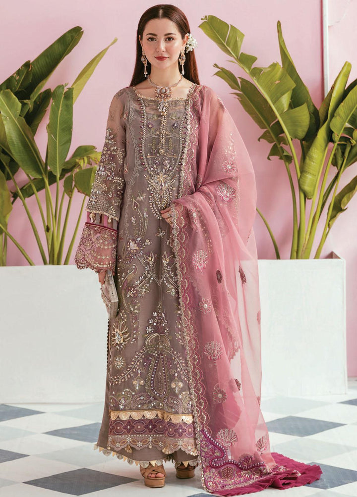 Celebrations by Elaf Embroidered Organza Suits Unstitched 3 Piece EF22C ECC-1 Exquisite - Luxury Collection