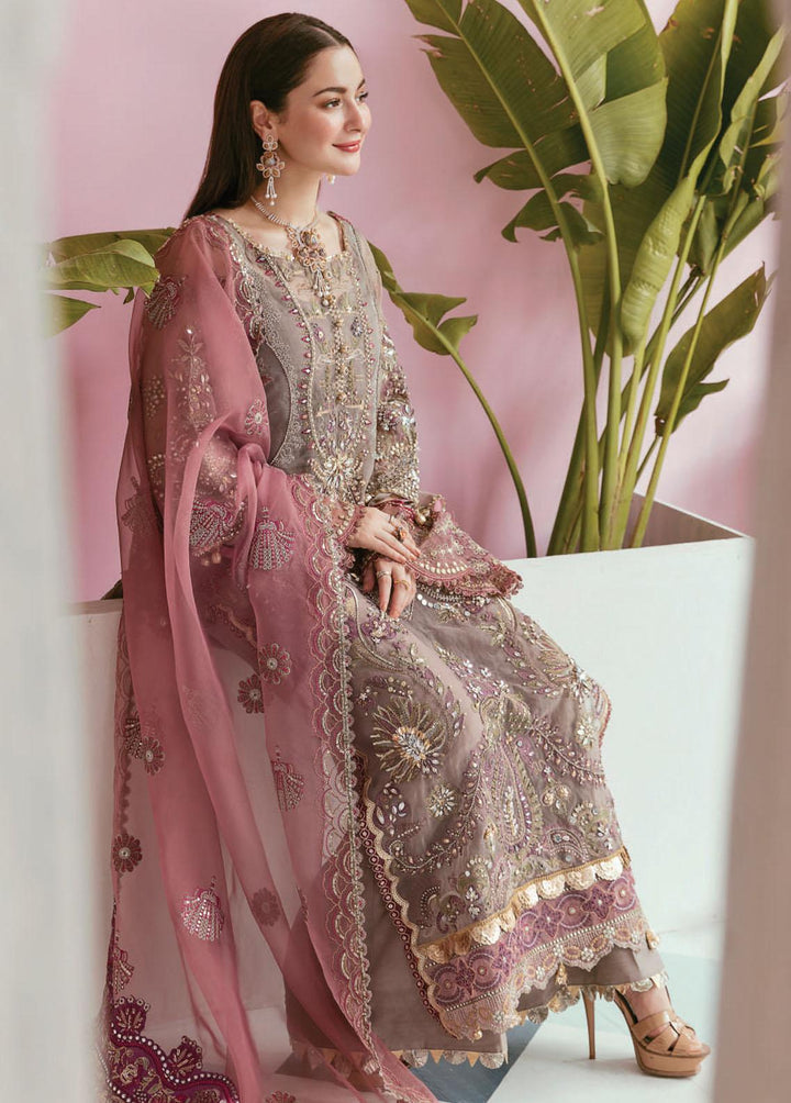 Celebrations by Elaf Embroidered Organza Suits Unstitched 3 Piece EF22C ECC-1 Exquisite - Luxury Collection