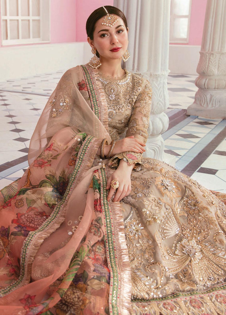 Celebrations by Elaf Embroidered Organza Suits Unstitched 3 Piece EF22C ECC-2 Monarch - Luxury Collection