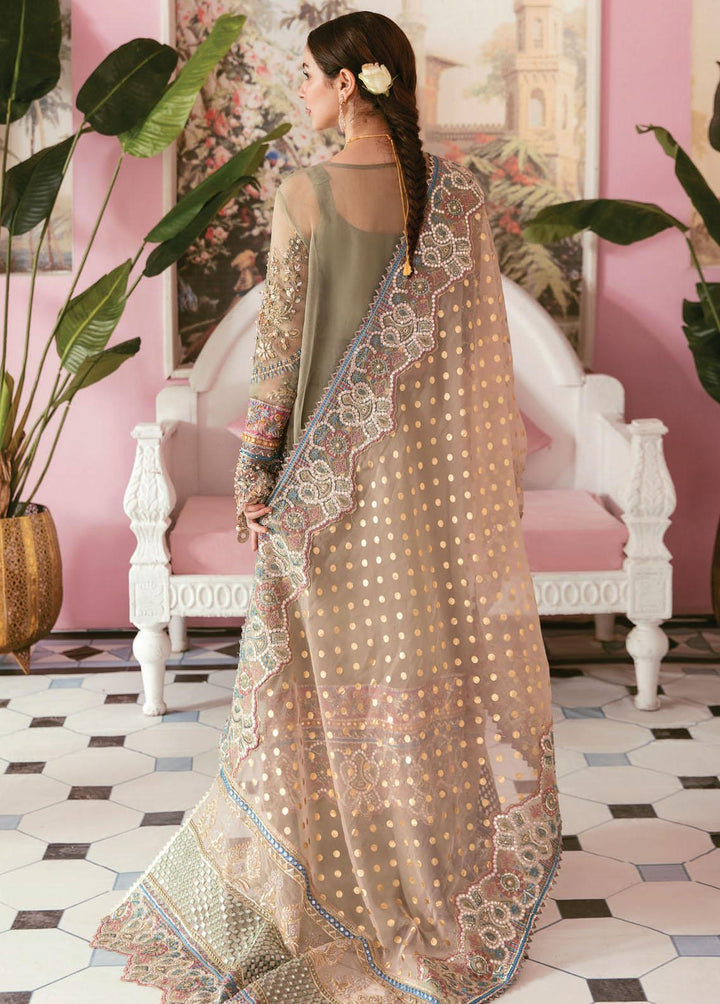 Celebrations by Elaf Embroidered Organza Suits Unstitched 3 Piece EF22C ECC-4 Mariee - Luxury Collection