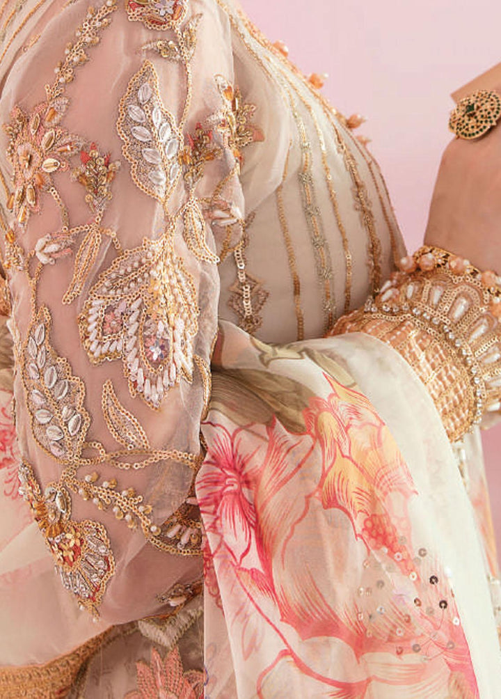 Celebrations by Elaf Embroidered Organza Suits Unstitched 3 Piece EF22C ECC-5 Mogul - Luxury Collection