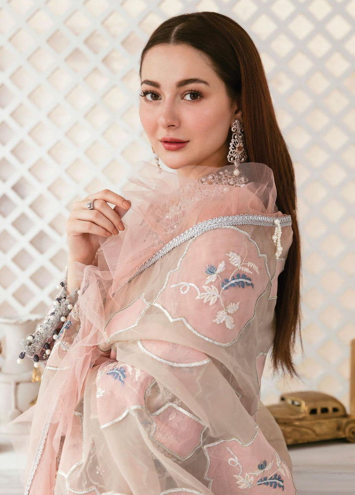 Celebrations by Elaf Embroidered Organza Suits Unstitched 3 Piece EF22C ECC-6 Mona Lisa - Luxury Collection