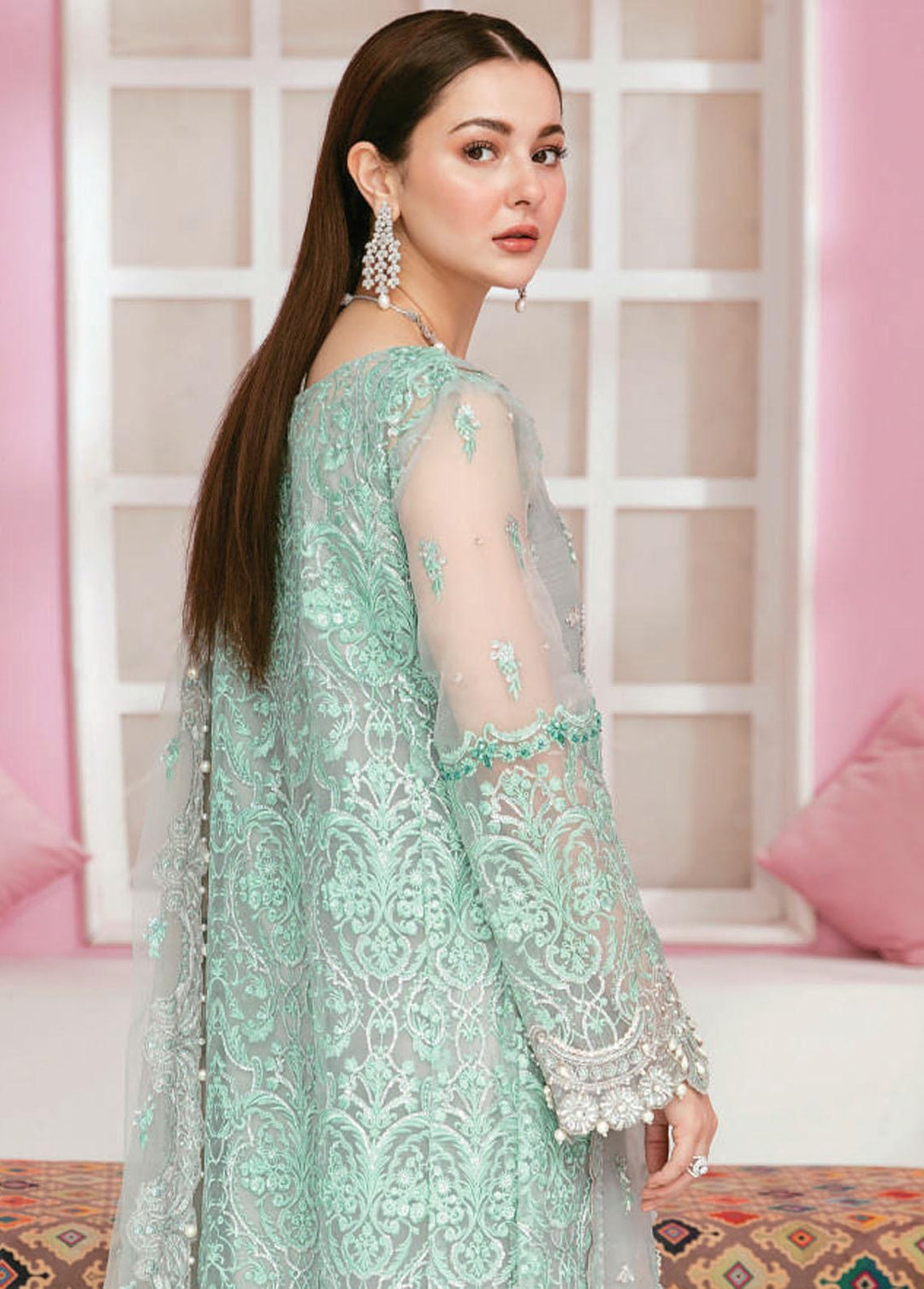 Celebrations by Elaf Embroidered Organza Suits Unstitched 3 Piece EF22C ECC-7 Princesa - Luxury Collection