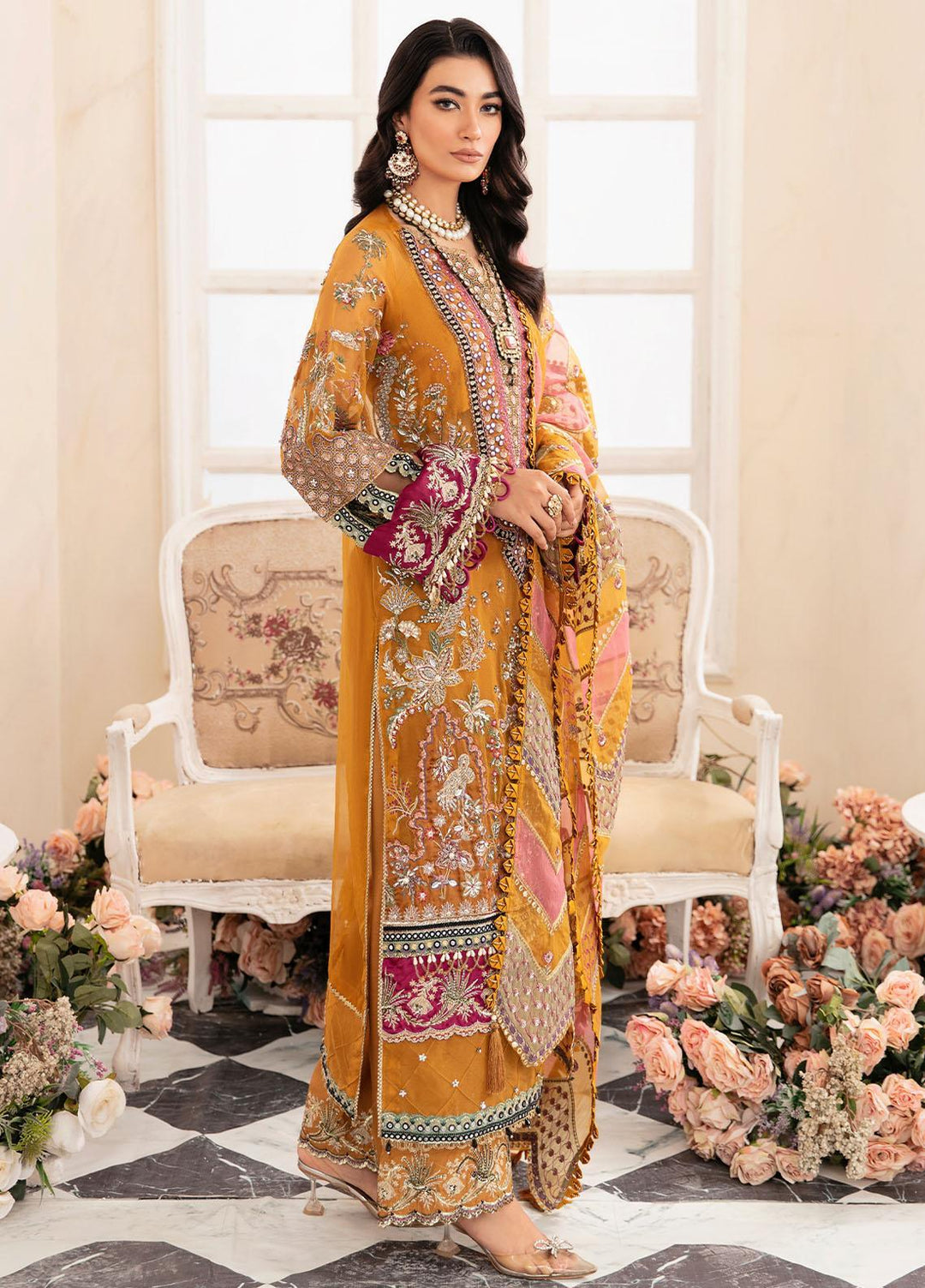 Celebrations By Elaf Embroidered  Suits Unstitched 3 Piece EF23C ECH-01 Kiara - Luxury Collection