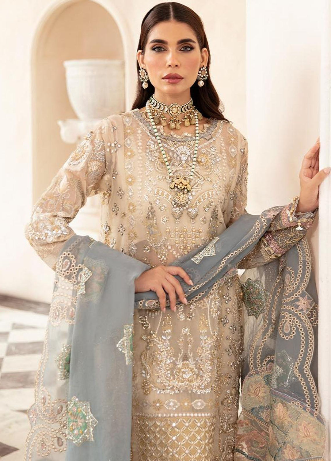 Celebrations By Elaf Embroidered  Suits Unstitched 3 Piece EF23C ECH-02 Hayat - Luxury Collection