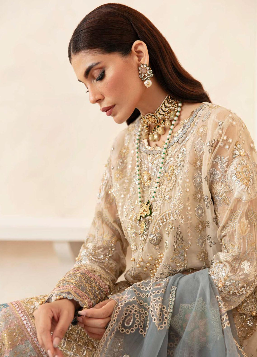 Celebrations By Elaf Embroidered  Suits Unstitched 3 Piece EF23C ECH-02 Hayat - Luxury Collection