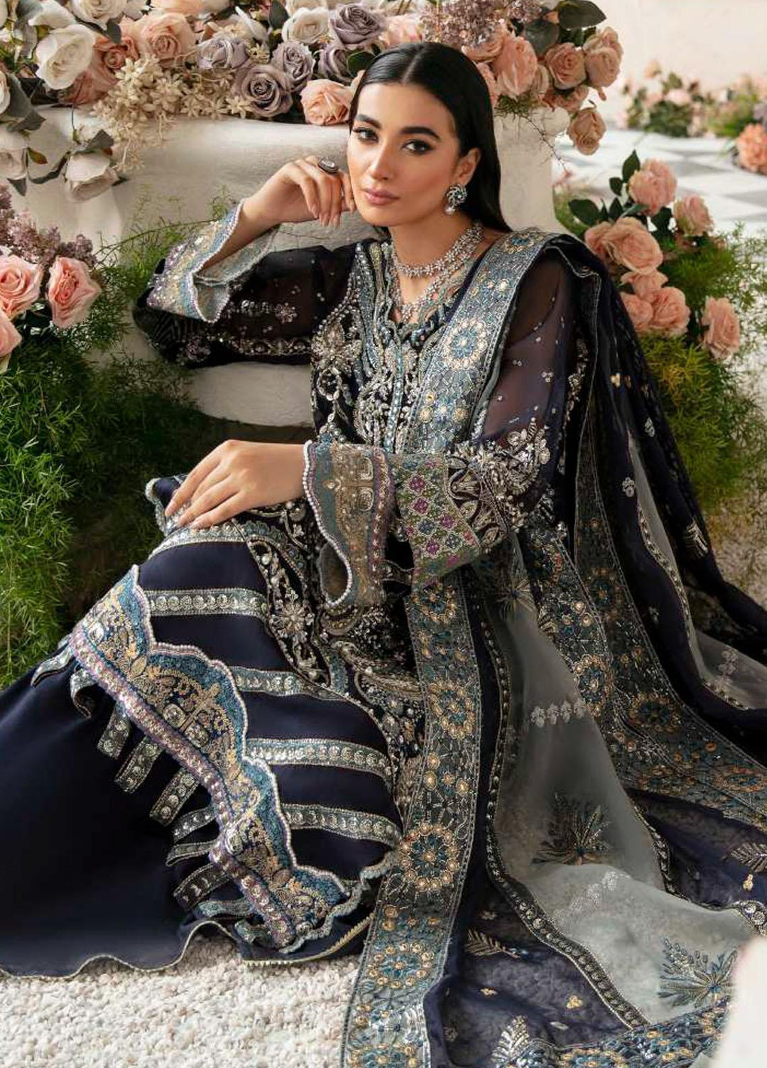 Celebrations By Elaf Embroidered  Suits Unstitched 3 Piece EF23C ECH-03 Ezra - Luxury Collection