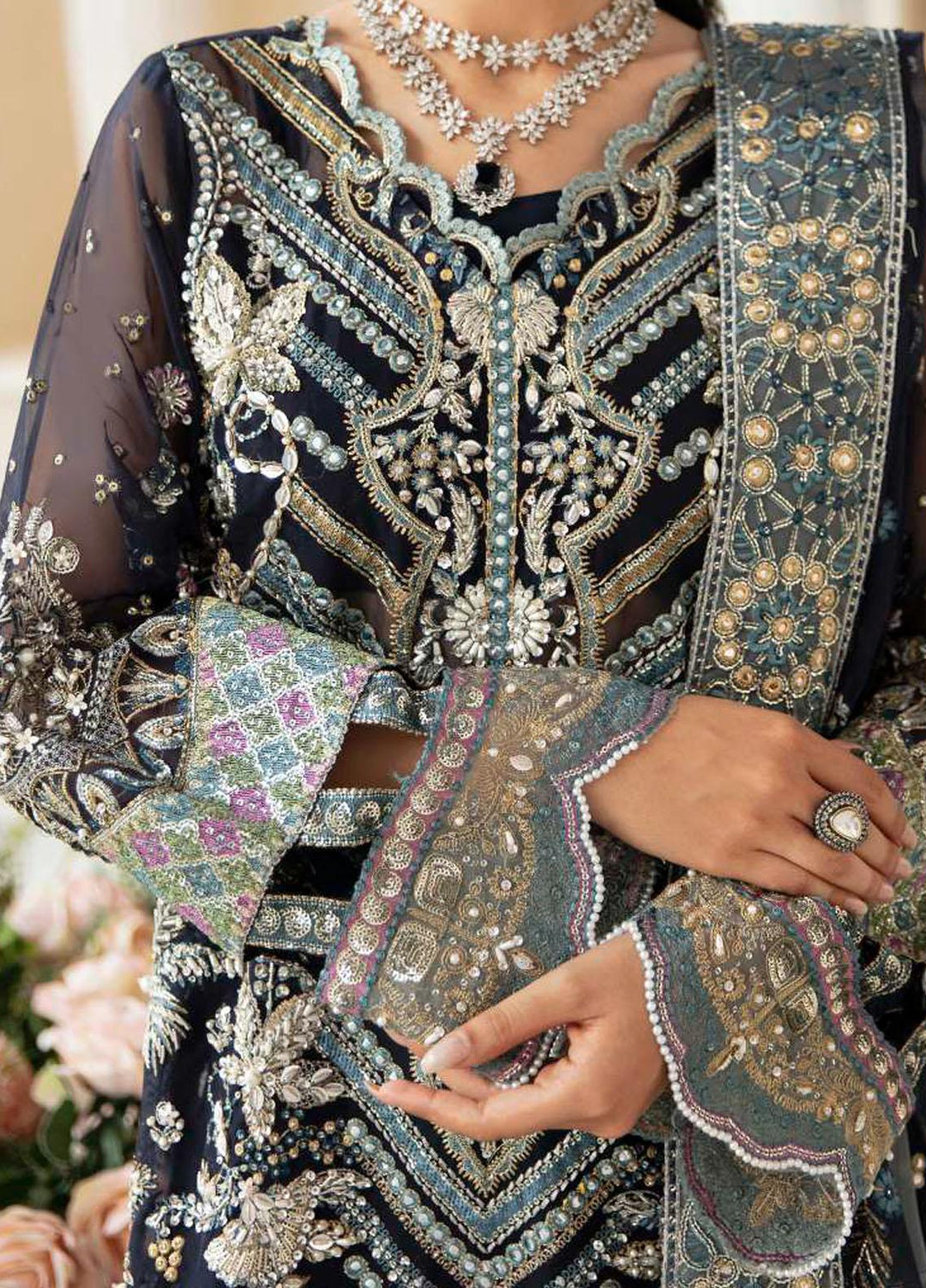 Celebrations By Elaf Embroidered  Suits Unstitched 3 Piece EF23C ECH-03 Ezra - Luxury Collection