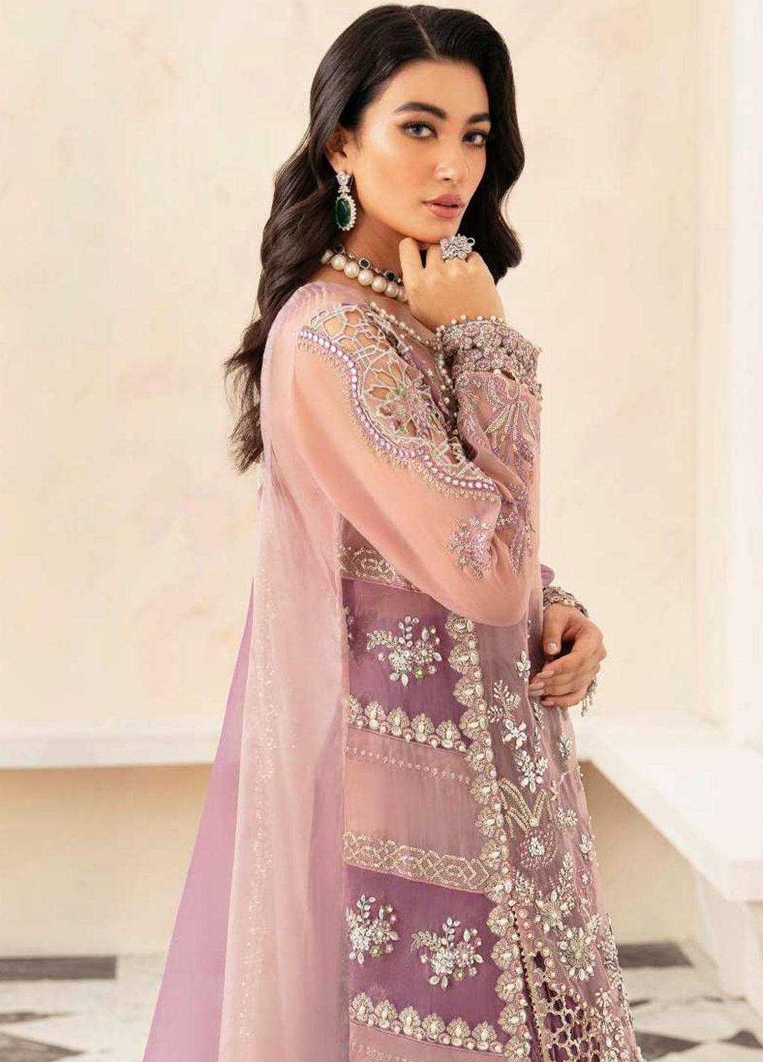 Celebrations By Elaf Embroidered  Suits Unstitched 3 Piece EF23C ECH-05 Merub - Luxury Collection
