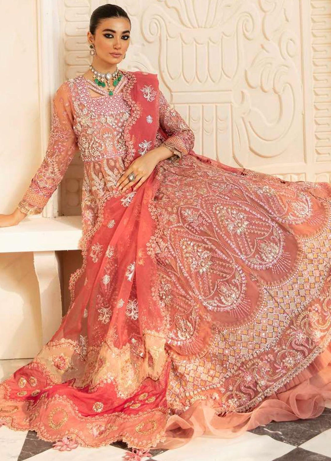 Celebrations By Elaf Embroidered  Suits Unstitched 3 Piece EF23C ECH-06 Pareezah - Luxury Collection