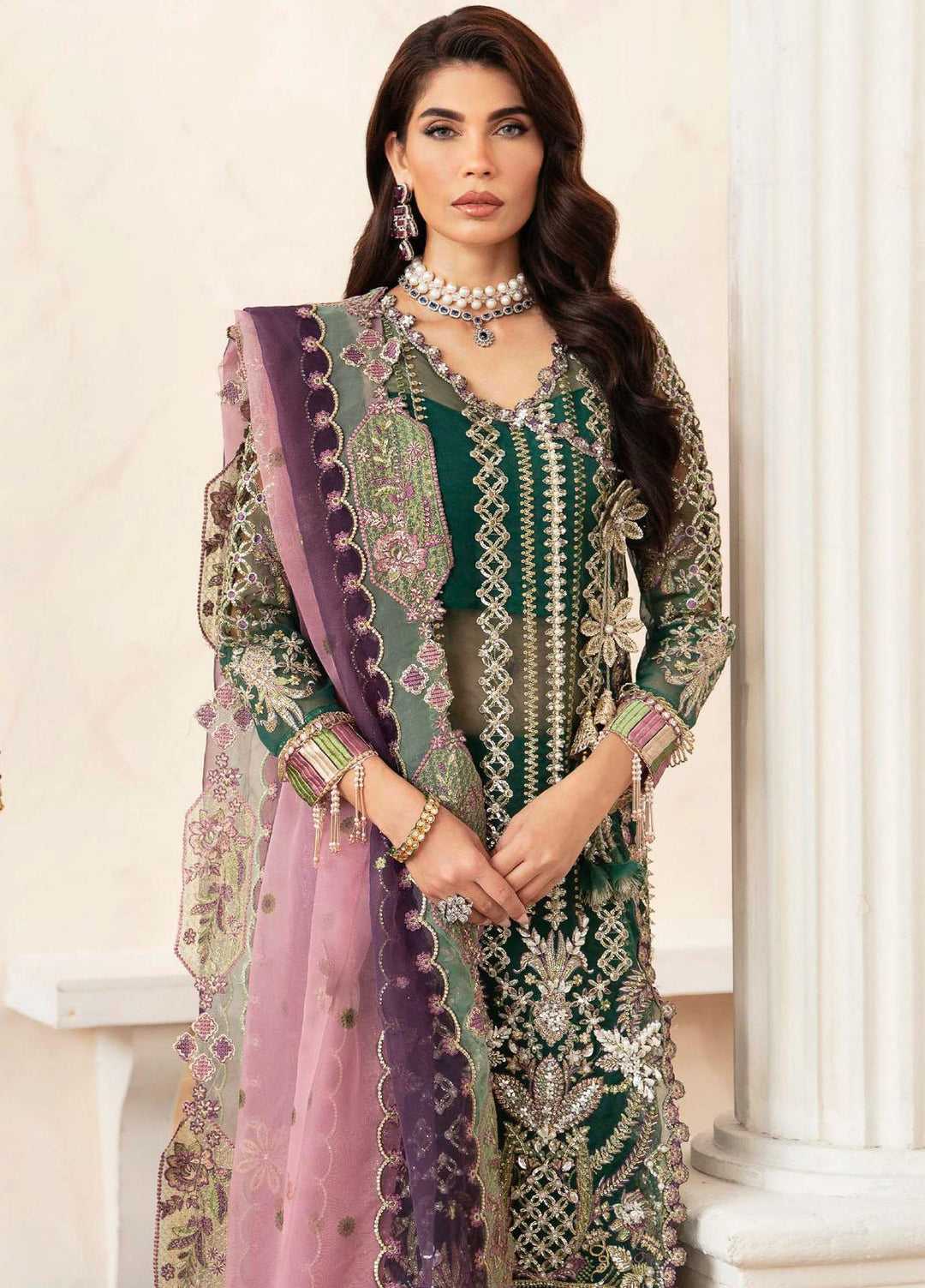 Celebrations By Elaf Embroidered  Suits Unstitched 3 Piece EF23C ECH-07 Ayzel - Luxury Collection