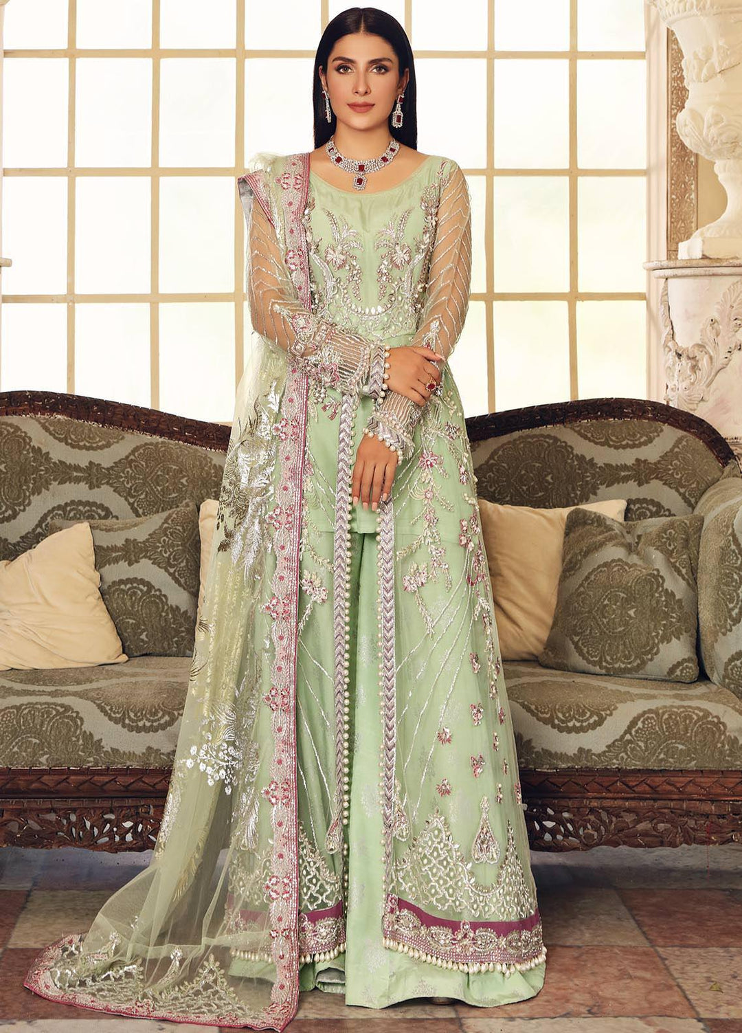 Celebrations by Elaf Embroidered Net Suits Unstitched 3 Piece EL21CB EPC-02 Margarita - Luxury Collection