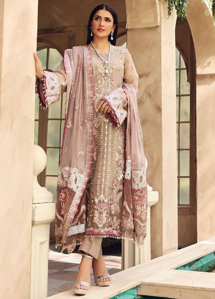 Celebrations by Elaf Embroidered Organza Suits Unstitched 3 Piece EL21CB EPC-04 Roseate - Luxury Collection