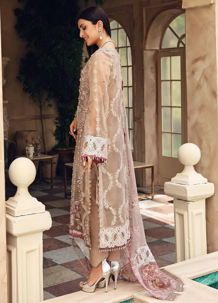 Celebrations by Elaf Embroidered Organza Suits Unstitched 3 Piece EL21CB EPC-04 Roseate - Luxury Collection