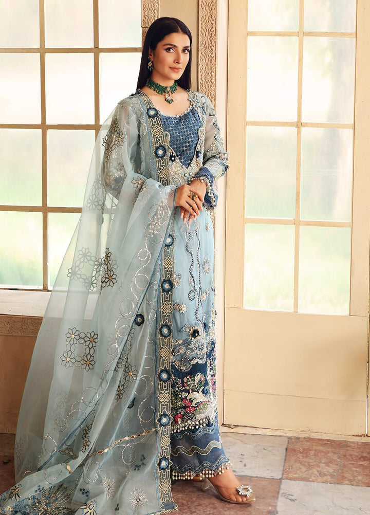 Celebrations by Elaf Embroidered Organza Suits Unstitched 3 Piece EL21CB EPC-06 Heaven - Luxury Collection