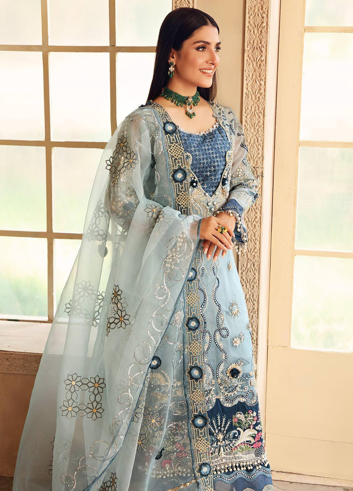 Celebrations by Elaf Embroidered Organza Suits Unstitched 3 Piece EL21CB EPC-06 Heaven - Luxury Collection