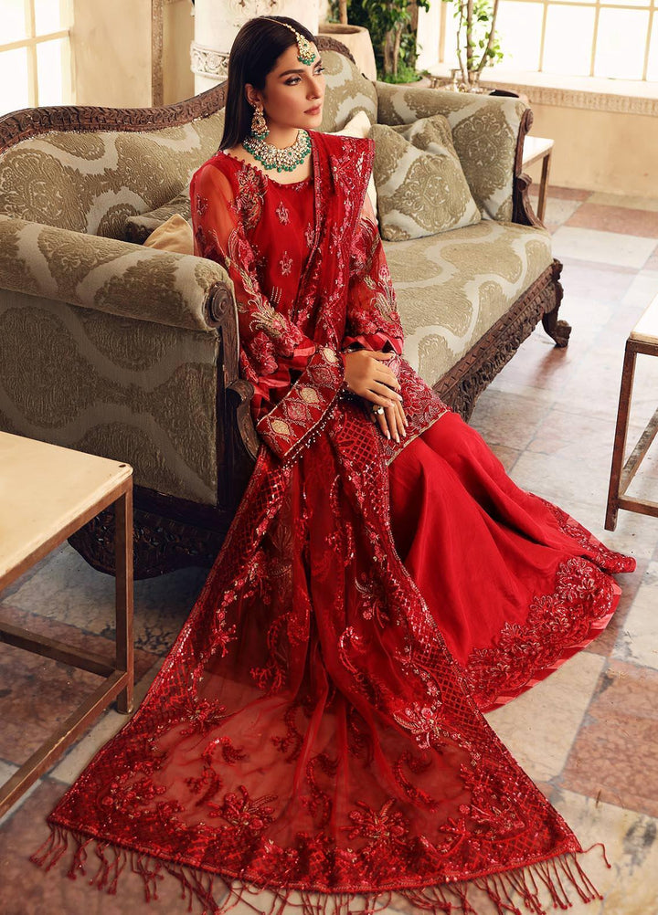 Celebrations by Elaf Embroidered Net Suits Unstitched 3 Piece EL21CB EPC-08 Ruby - Luxury Collection