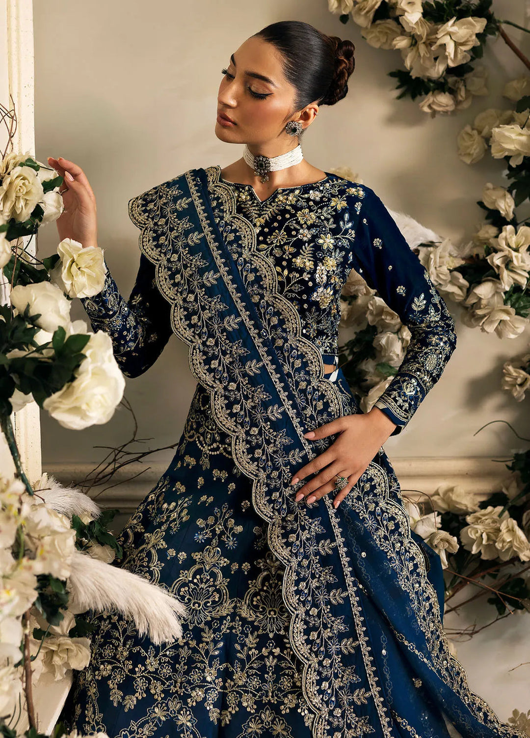 Celeste by Gulaal Embroidered Velvet Suit Unstitched 3 Piece GL-UV-24-02 Haza - Formal Collection