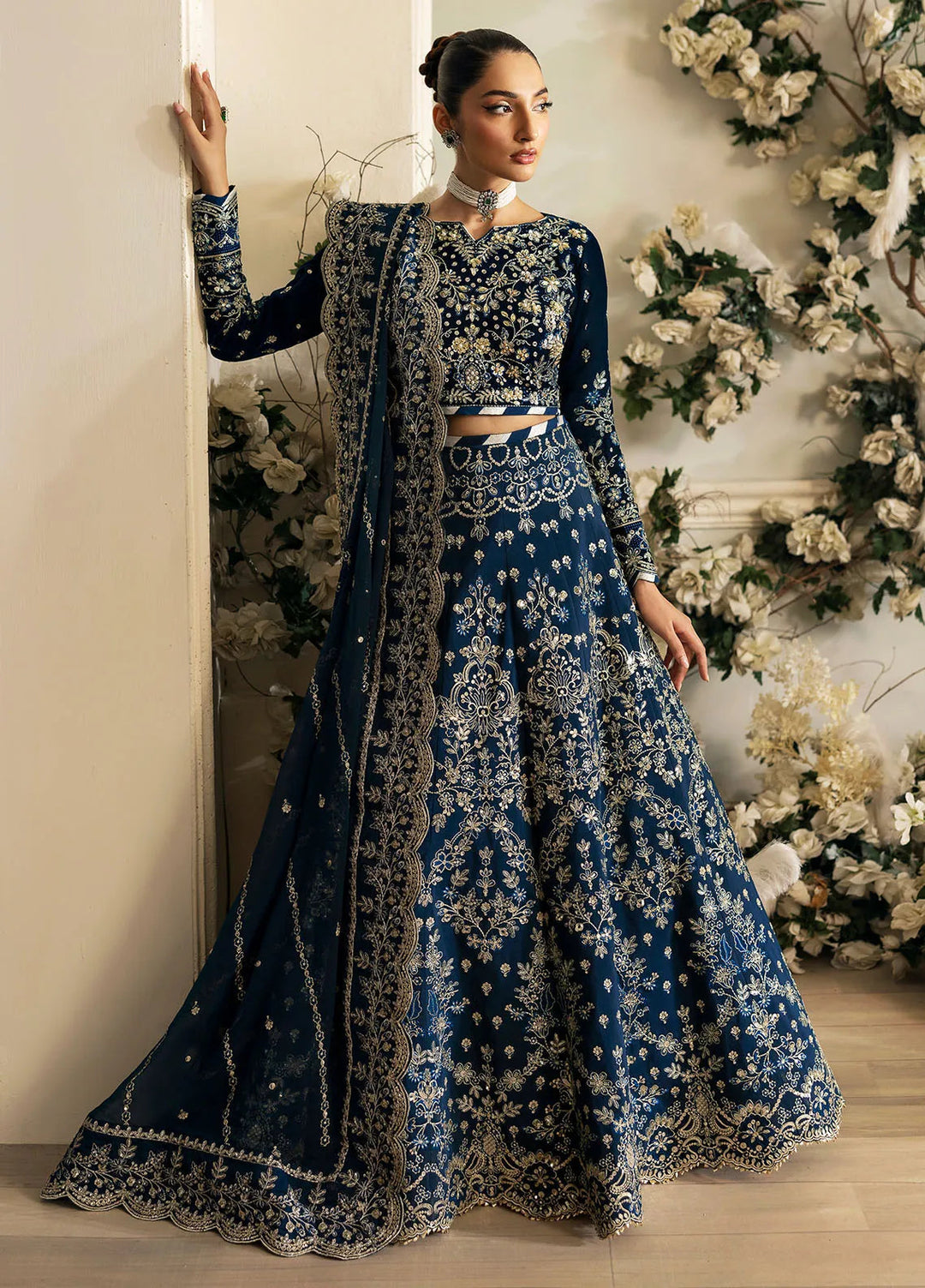 Celeste by Gulaal Embroidered Velvet Suit Unstitched 3 Piece GL-UV-24-02 Haza - Formal Collection