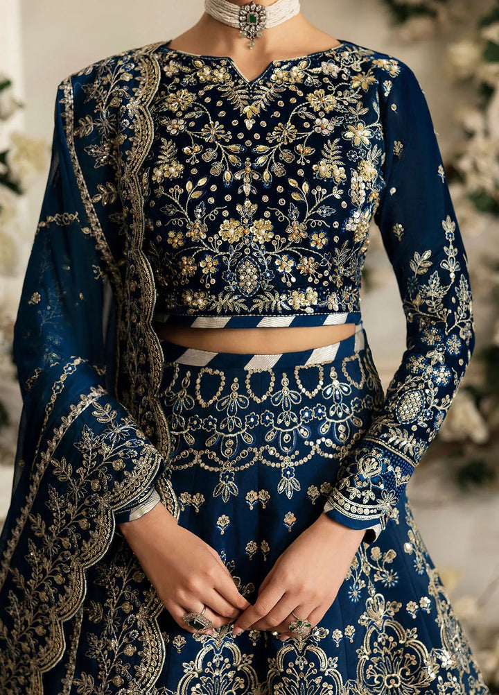 Celeste by Gulaal Embroidered Velvet Suit Unstitched 3 Piece GL-UV-24-02 Haza - Formal Collection