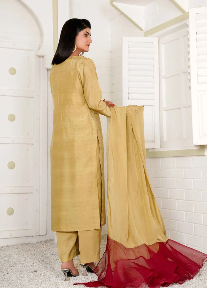 Celeste by Hadia Batool Pret Embroidered Raw Silk 3 Piece Suit Helena