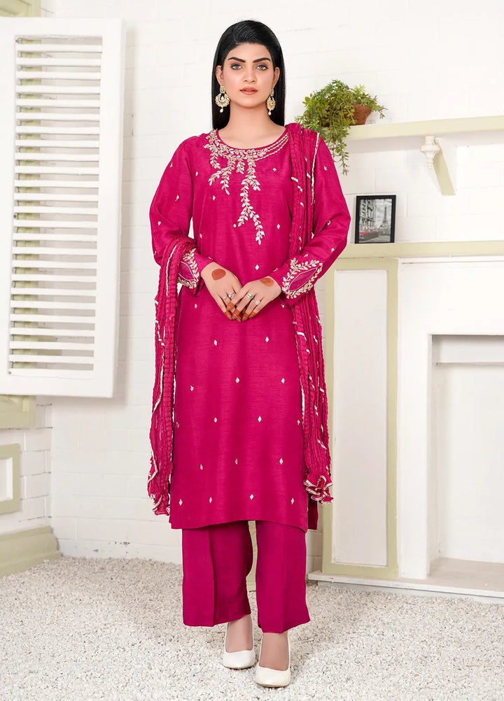 Celeste by Hadia Batool Pret Embroidered Raw Silk 3 Piece Suit Elysia