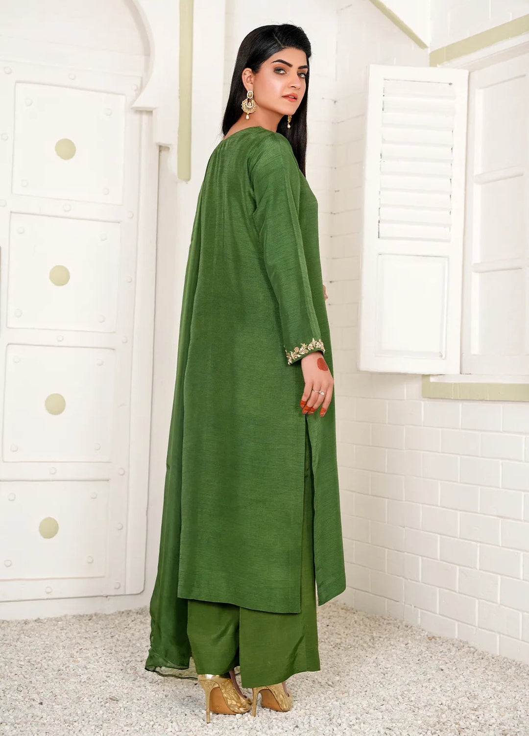 Celeste by Hadia Batool Pret Embroidered Raw Silk 3 Piece Suit Giselle