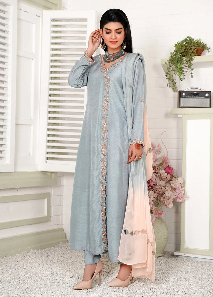 Celeste by Hadia Batool Pret Embroidered Raw Silk 3 Piece Suit Isabella