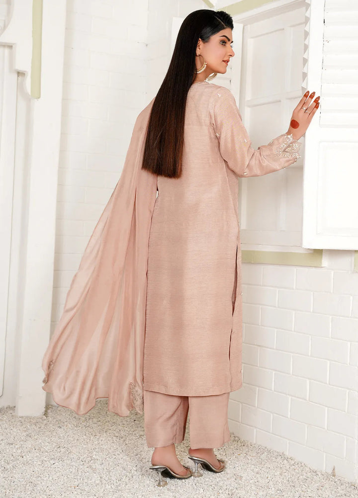 Celeste by Hadia Batool Pret Embroidered Raw Silk 3 Piece Suit Nova